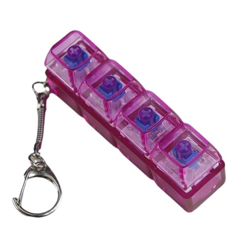 Mechanische Tastatur for Stress Abbauen, Tastatur-Zappel Spielzeug für Erwachsene for Stressabbau, 4-in-1-Zappel-Schlüsselanhänger Mit LED-Leuchten Zur Dekompression Von Angstzuständen Mechanische Tastatur for Stress Abbauen, Tastatur-Zappel Spielzeug für Erwachsene for Stressabbau, 4-in-1-Zappel-Schlüsselanhänger Mit LED-Leuchten Zur Dekompression Von Angstzuständen von Seymal