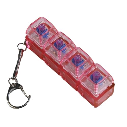 Mechanische Tastatur for Stress Abbauen, Tastatur-Zappel Spielzeug für Erwachsene for Stressabbau, 4-in-1-Zappel-Schlüsselanhänger Mit LED-Leuchten Zur Dekompression Von Angstzuständen Mechanische Tastatur for Stress Abbauen, Tastatur-Zappel Spielzeug für Erwachsene for Stressabbau, 4-in-1-Zappel-Schlüsselanhänger Mit LED-Leuchten Zur Dekompression Von Angstzuständen von Seymal