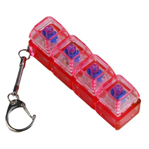 Mechanische Tastatur for Stress Abbauen, Tastatur-Zappel Spielzeug für Erwachsene for Stressabbau, 4-in-1-Zappel-Schlüsselanhänger Mit LED-Leuchten Zur Dekompression Von Angstzuständen Mechanische Tastatur for Stress Abbauen, Tastatur-Zappel Spielzeug für Erwachsene for Stressabbau, 4-in-1-Zappel-Schlüsselanhänger Mit LED-Leuchten Zur Dekompression Von Angstzuständen von Seymal