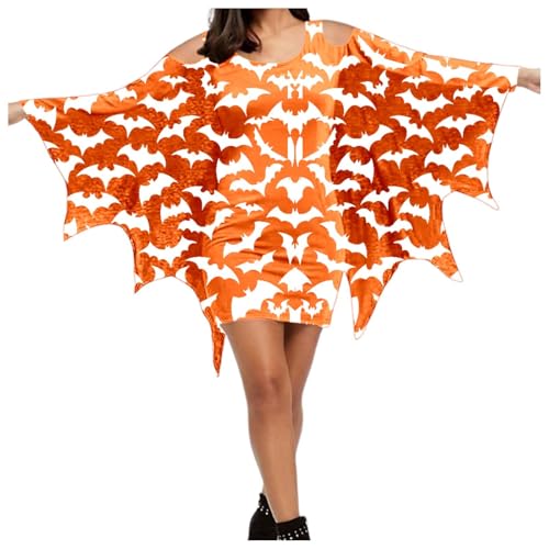 fledermaus kostüm damen größe s, Karneval Kostüm Damen Fledermaus Flügel Mittelalter Umhang Minikleid Erwachsene Gothic Kleid Hexenkostüm Halloween Kleidung Vampir Cosplay Faschingskostüme, Orange, S fledermaus kostüm damen größe s, Karneval Kostüm Damen Fledermaus Flügel Mittelalter Umhang Minikleid Erwachsene Gothic Kleid Hexenkostüm Halloween Kleidung Vampir Cosplay Faschingskostüme, Orange, S von Sfwqoifou