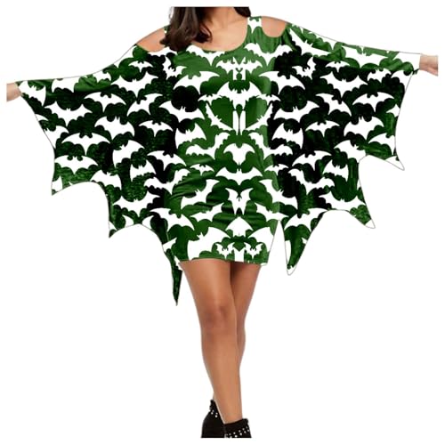 fledermaus kostüm damen xs, Karneval Kostüm Damen Fledermaus Flügel Mittelalter Umhang Minikleid Erwachsene Gothic Kleid Hexenkostüm Halloween Kleidung Vampir Cosplay Faschingskostüme, Grün, M fledermaus kostüm damen xs, Karneval Kostüm Damen Fledermaus Flügel Mittelalter Umhang Minikleid Erwachsene Gothic Kleid Hexenkostüm Halloween Kleidung Vampir Cosplay Faschingskostüme, Grün, M von Sfwqoifou