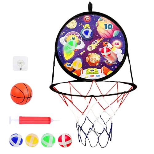 Sghtil Basketball, tragbar, 2-in-1, Basketballspiel und Dart, sicheres Brettspiel für Innen-Sportausrüstung und Geburtstagsgeschenke, und Mädchen Sghtil Basketball, tragbar, 2-in-1, Basketballspiel und Dart, sicheres Brettspiel für Innen-Sportausrüstung und Geburtstagsgeschenke, und Mädchen von Sghtil