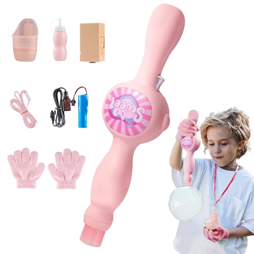 Sghtil Bubble Maschine, Interaktive Seifenblasen-Erzeugungsmaschine für Kinder, Elektrischer Handgehaltener Strandspielzeug Für Partys Und Outdoor-Aktivitäten von Sghtil