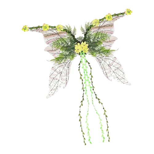 Sghtil Feenflügel | Kostüm mit verstellbaren Flügeln – Zubehör Kostüm Damen für Cosplay Halloween Weihnachtsfeier Dekoration Garten Pride Sghtil Feenflügel | Kostüm mit verstellbaren Flügeln – Zubehör Kostüm Damen für Cosplay Halloween Weihnachtsfeier Dekoration Garten Pride von Sghtil