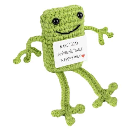 Sghtil Häkeltiere,Lustige Frösche - Niedlicher lustiger gestrickter positiver aus Wolle,Gehäkelte Frösche, emotionale, inspirierende Unterstützung, lustige Sghtil Häkeltiere,Lustige Frösche - Niedlicher lustiger gestrickter positiver aus Wolle,Gehäkelte Frösche, emotionale, inspirierende Unterstützung, lustige von Sghtil