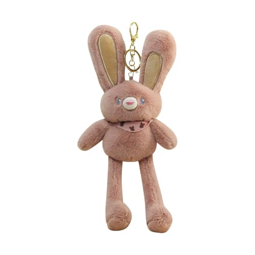 Sghtil Hasen-Plüsch-Spielzeug-Anhänger, Plüschtier, Kaninchen, Pull-Up, Cartoon, Hase, Puppe, Anhänger, Schlüsselanhänger, Dekoration für Handys, Rucksack, Schlüssel von Sghtil
