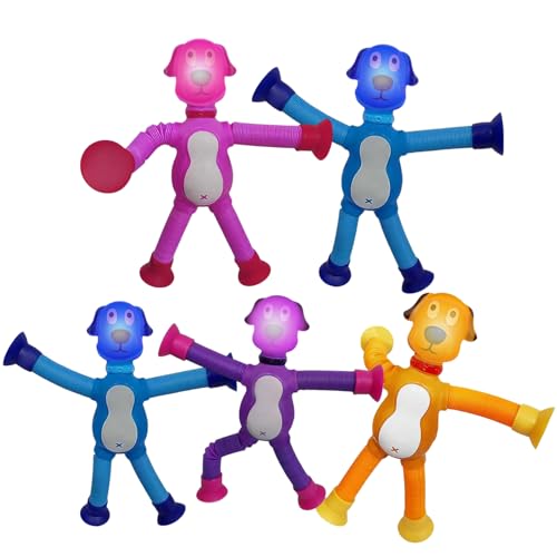 Sghtil Hunderohrspielzeug, Hunderohr Zappelspielzeug - 5X Stressabbau Saugnapfspielzeug - Teleskope tierische Pop-Röhren zappeln Osterkorb Stuffers Geburtstag Stressabbau Sensor für Kinder im Alter Sghtil Hunderohrspielzeug, Hunderohr Zappelspielzeug - 5X Stressabbau Saugnapfspielzeug - Teleskope tierische Pop-Röhren zappeln Osterkorb Stuffers Geburtstag Stressabbau Sensor für Kinder im Alter von Sghtil