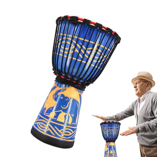 Sghtil Kinder Bongtrommeln, 20 cm, handgeschnitzt, mehrfarbige Handtrommel, Musikinstrument, künstlerische musikalische Dekoration für Bühnenauftritte, Aktivitäten, Aufführungen Sghtil Kinder Bongtrommeln, 20 cm, handgeschnitzt, mehrfarbige Handtrommel, Musikinstrument, künstlerische musikalische Dekoration für Bühnenauftritte, Aktivitäten, Aufführungen von Sghtil