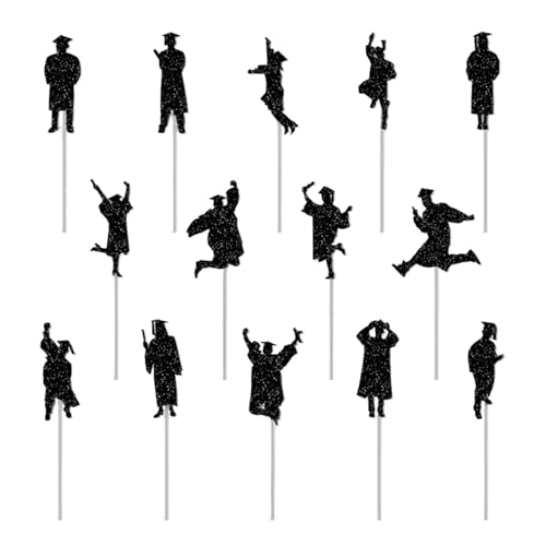 Sghtil Kuchendekoration für Abschlussfeier, Abschlussfeier, Tortendekoration für Abschlussfeier, Kuchendekoration für Partys, Set mit 14 verschiedenen Lebensmitteleinrichtungen Sghtil Kuchendekoration für Abschlussfeier, Abschlussfeier, Tortendekoration für Abschlussfeier, Kuchendekoration für Partys, Set mit 14 verschiedenen Lebensmitteleinrichtungen von Sghtil