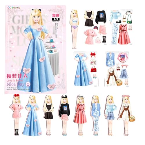 Sghtil Magnetische Anziehpuppe mit Outfits, Magnetspiel Anziehfiguren Mädchen, Tragbare Magnetische Prinzessinnen Dress Up Spielset für Mädchen, Magnetspiel Box Anziehpuppe für Kinder Sghtil Magnetische Anziehpuppe mit Outfits, Magnetspiel Anziehfiguren Mädchen, Tragbare Magnetische Prinzessinnen Dress Up Spielset für Mädchen, Magnetspiel Box Anziehpuppe für Kinder von Sghtil