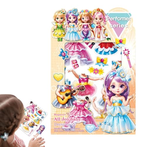 Sghtil Magnetische Papierpuppen, magnetische Puppen zum Anziehen – Kostüm zum Anziehen von Prinzessinnen magnetisch, zum Spielen mit Puppen – Magnetisches Kleidungspuzzle, kreative Kleidung für das Sghtil Magnetische Papierpuppen, magnetische Puppen zum Anziehen – Kostüm zum Anziehen von Prinzessinnen magnetisch, zum Spielen mit Puppen – Magnetisches Kleidungspuzzle, kreative Kleidung für das von Sghtil