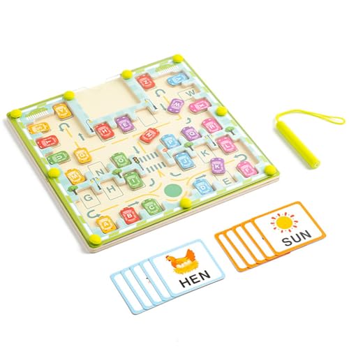 Sghtil Magnetisches Labyrinth-Buchstaben-Puzzle aus Alphabet, Parkbuchstabe des Magnetbuchstabens | Toddler Fine Motor Skills Development Puzzle Board, Alphabet-Lernspiel Sghtil Magnetisches Labyrinth-Buchstaben-Puzzle aus Alphabet, Parkbuchstabe des Magnetbuchstabens | Toddler Fine Motor Skills Development Puzzle Board, Alphabet-Lernspiel von Sghtil