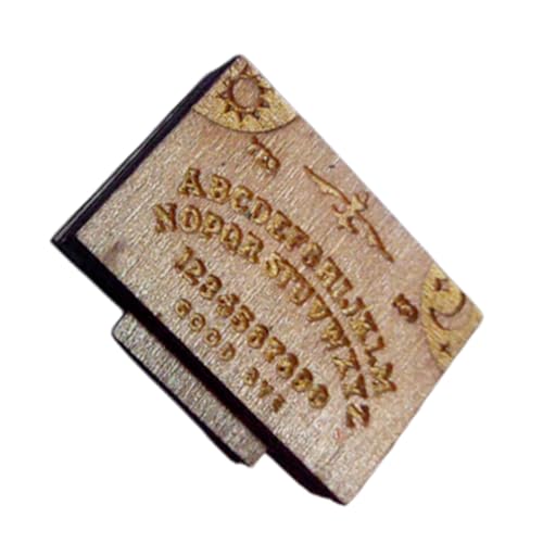 Sghtil Miniatur Ouija Board - Miniatur Holz Spirit Brett mit Planchette - Deko Mit Schublade Und Wahrsagezubehör Für Familienfeier Wohnzimmer Schlafzimmer Halloween von Sghtil