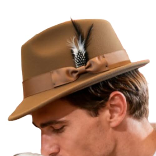 Sghtil Oktoberfest Hüte - Festival Kopfbedeckungen für Herren | Eleganter Filzhut für Erwachsene Bierfest Traditionelle Aktivitäten Foto von Sghtil