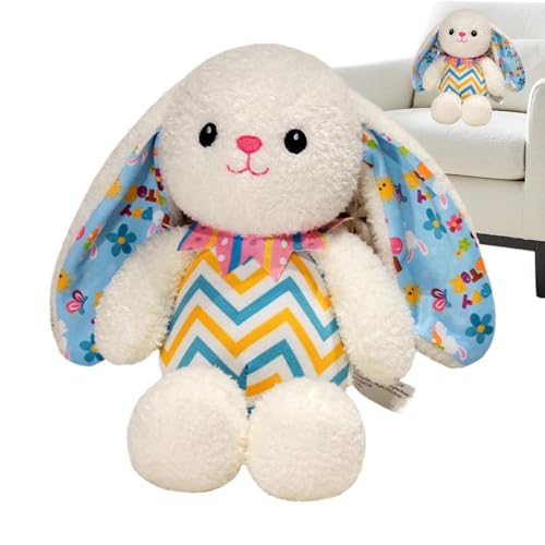 Sghtil Plüschtier, Bunny aus Plüsch | Huggable Bunny Osterhasen Plüschtier | Osterbedarf, Tischdekoration, gestreiftes Design umarmt Plüschtiere für Sghtil Plüschtier, Bunny aus Plüsch | Huggable Bunny Osterhasen Plüschtier | Osterbedarf, Tischdekoration, gestreiftes Design umarmt Plüschtiere für von Sghtil