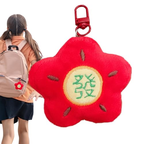 Sghtil Plüschtier, rote Blume, Plüschtier mit roter Blume – Plüschtier mit Blume, Plüschtier, Dekoration des Hauses, Anhänger Jahr der Schlange, aus von Sghtil