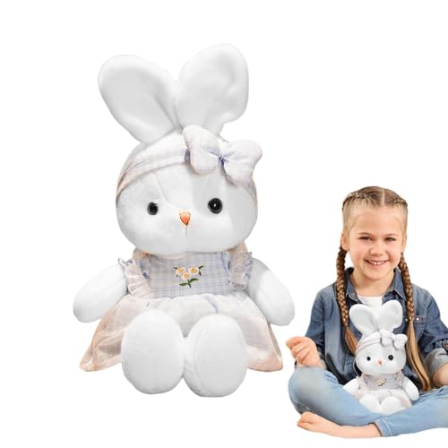 Sghtil Plüschtier Hase, Plüschtier, Kaninchen, niedlich, 40,6 cm (16 Zoll) | Kaninchen aus Plüsch, Plüschtiere mit Bändern, realistisch für die Dekoration von Haus, Sofa und von Sghtil