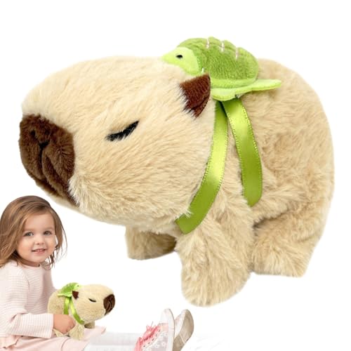 Sghtil Plüschtiere Capybara, elektrisches Spielzeug aus Plüsch, Capybara-Spielzeug, elektrisches Tier, niedlich, mit Rucksack, Schildkröte, Capybara, elektrisches Spielzeug für Jungen, Mädchen und Sghtil Plüschtiere Capybara, elektrisches Spielzeug aus Plüsch, Capybara-Spielzeug, elektrisches Tier, niedlich, mit Rucksack, Schildkröte, Capybara, elektrisches Spielzeug für Jungen, Mädchen und von Sghtil