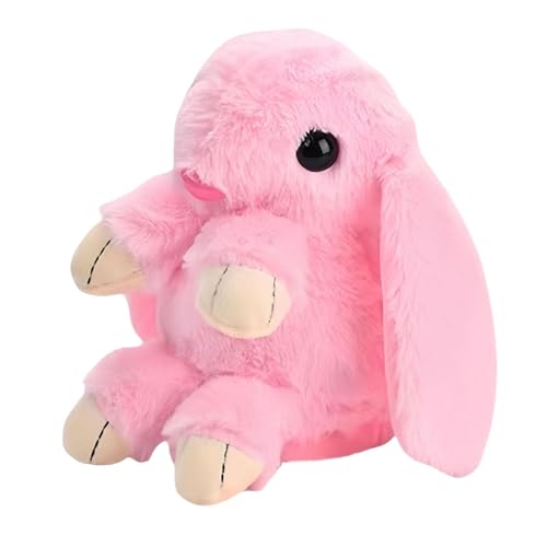 Sghtil Realistischer Plüschhase, gefülltes Kaninchen - interaktive Osterbeleuchtung Kaninchen, Tanzen ein pädagogisches Plüschtier Spielzeug Hase, wiederholt von Sghtil