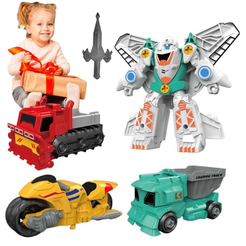 Sghtil Verwandeln Sie Roboter-Rennwagen, Kinderautospielzeug - 4X interaktives Autospielzeug für Kinder | Sichere und harmlose Lernauto-Spielzeug-Vorschulaktivitäten für den Kindergarten-Heimpark Sghtil Verwandeln Sie Roboter-Rennwagen, Kinderautospielzeug - 4X interaktives Autospielzeug für Kinder | Sichere und harmlose Lernauto-Spielzeug-Vorschulaktivitäten für den Kindergarten-Heimpark von Sghtil