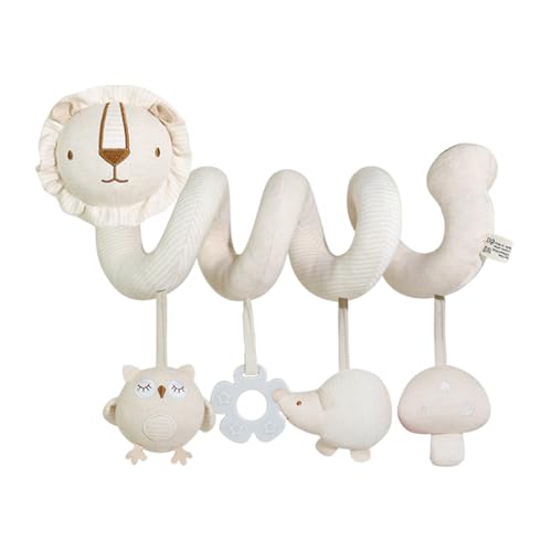 Baby Kinderwagen Spielzeug, spiralpüdische Tiere, die Krippenspielzeuge mit Kinderkrankungen, BB-Geräuschen und klingelnden Glocken, frühe pädagogische sensorische Spielzeuge für Neugeborene 0-12 Mon von Sgqtqybk