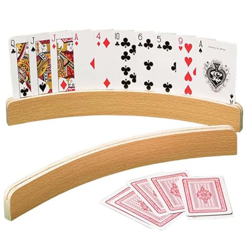 Sgqtqybk 2pcs Holzkartenhalter, 13 hesspakete gekrümmte Kartenhalter für Kinder, Erwachsene, Senioren, behinderte Kinder von Sgqtqybk