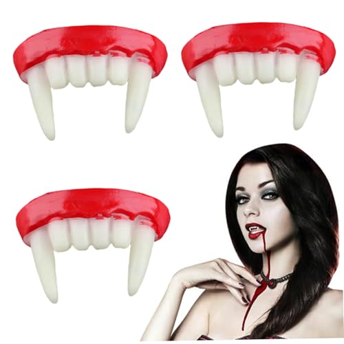 Sgqtqybk 3pcs Vampire Zähne, Kunststoff weiße Vampirzähne Dress Up Kostümzellen Halloween Cosplay Party Gefälligkeiten für Vorräte Masquerade Sgqtqybk 3pcs Vampire Zähne, Kunststoff weiße Vampirzähne Dress Up Kostümzellen Halloween Cosplay Party Gefälligkeiten für Vorräte Masquerade von Sgqtqybk