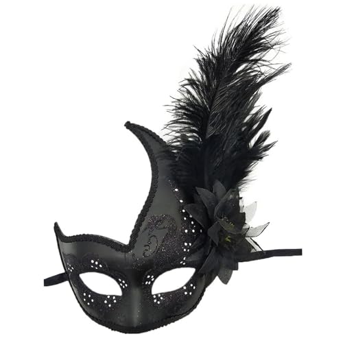 Sgqtqybk Federierte Maskerade -Maske, elegante schwarze leichte, gemütliche Cosplay Maskerade Kleidermaske kostenlose Größe für Frauen Party Kostümkugel für Frauen Sgqtqybk Federierte Maskerade -Maske, elegante schwarze leichte, gemütliche Cosplay Maskerade Kleidermaske kostenlose Größe für Frauen Party Kostümkugel für Frauen von Sgqtqybk
