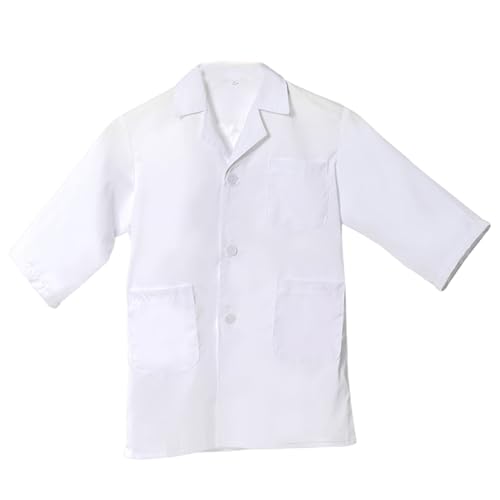 Sgqtqybk Kinderarztmantel weiche und komfortable weiße Kleinkind-Arzt-Mantel-Rollenkostüm mit Taschen Wissenschaftler Kostüm Kinder für Zahnwissenschaftler Dress-up, m Kleinkind Sgqtqybk Kinderarztmantel weiche und komfortable weiße Kleinkind-Arzt-Mantel-Rollenkostüm mit Taschen Wissenschaftler Kostüm Kinder für Zahnwissenschaftler Dress-up, m Kleinkind von Sgqtqybk
