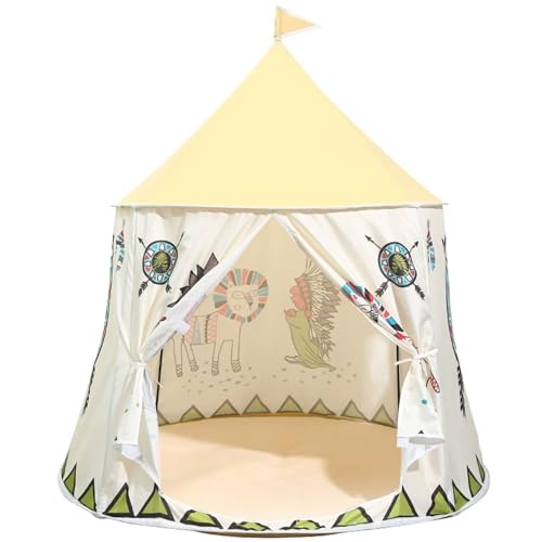 Sgqtqybk Kinderzelt Innenräume, 45, 7 x 48, 4 Zoll Kinder Spielen Zelt mit weichem Kissen, abnehmbares faltbares Kinder -Tipi mit Aufbewahrungsbeutelspiel von Sgqtqybk