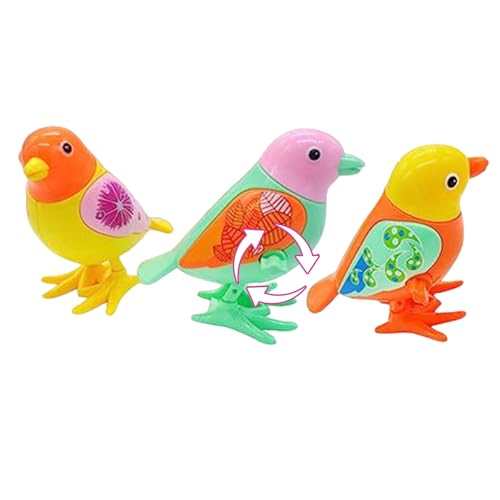 Sgqtqybk Wind -up -Spielzeug, 3PCS Plastik -Uhrwerk Vogelspielzeug 4.33x2.76x3.94 Zoll Party Gunst Tog Geschenk für Kinderwind Up von Sgqtqybk