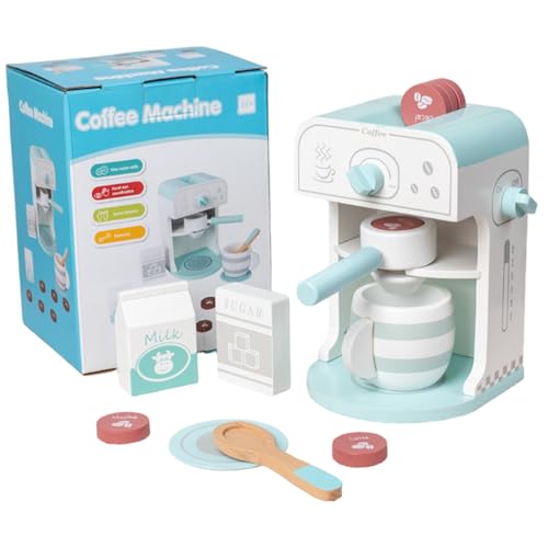 Toy Coffee Maker für Kinder, simulierte hölzerne Kaffee -Kaffee -Spielset, ideal für die Entwicklung von Fähigkeiten und fantasievolle Spiele Kinder Toy Coffee Maker für Kinder, simulierte hölzerne Kaffee -Kaffee -Spielset, ideal für die Entwicklung von Fähigkeiten und fantasievolle Spiele Kinder von Sgqtqybk