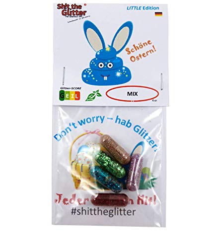 STG® - The Pills of Glitzer Oster- Little Edition, als Pupu Chic,Scherzartikel mit Liebe zur Freunde, als Joke, perfekt für den Glitzerhasen, Geschenkideen zu Ostern, Glitzerpillen, Glitzer Eier. von Sh!t the Glitter - The Glamour Gift -