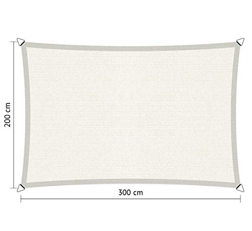 Shadow Comfort SHR2502030-A Rechteck Schattentuch, Arctic White, 2x3m Shadow Comfort SHR2502030-A Rechteck Schattentuch, Arctic White, 2x3m von Shadow Comfort