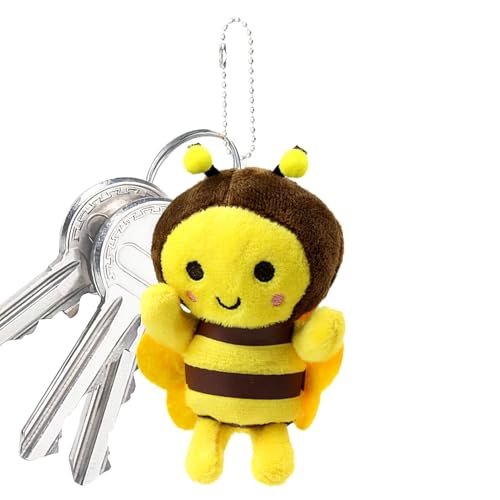Shaersu Bienengefüllte Tierspielzeug, Bienenanhänger Plüschpuppen, tragbare Bienenschlüsselanhänger, Ornamente Rucksack, Bienenplüschspielzeug für Geldbörse, Autoinnere, Schulbag Shaersu Bienengefüllte Tierspielzeug, Bienenanhänger Plüschpuppen, tragbare Bienenschlüsselanhänger, Ornamente Rucksack, Bienenplüschspielzeug für Geldbörse, Autoinnere, Schulbag von Shaersu