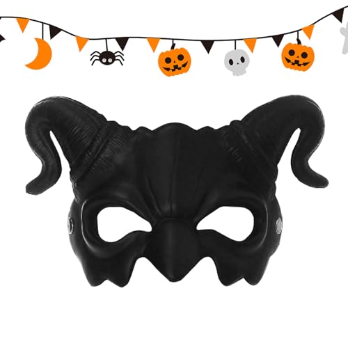 Shaersu Gruselige Gesichtsbedeckung,Gruselige Cosplay Halbgesichtsmaske für Kostüm - Grusel Party Cosplay Kopfzier Für Festumzüge Partys Und Feste von Shaersu