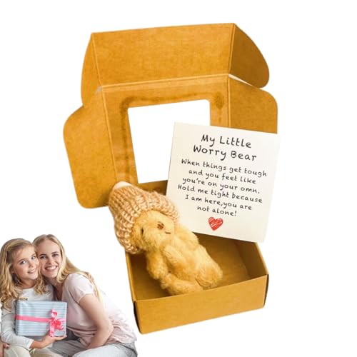Shaersu Plüschbär - Handgefertigter Plüschbär Im Karton,Weiches Kuscheltier Mit Motivationskarte Handgemachte Geschenkidee Für Frauen Kinder Abschluss Shaersu Plüschbär - Handgefertigter Plüschbär Im Karton,Weiches Kuscheltier Mit Motivationskarte Handgemachte Geschenkidee Für Frauen Kinder Abschluss von Shaersu