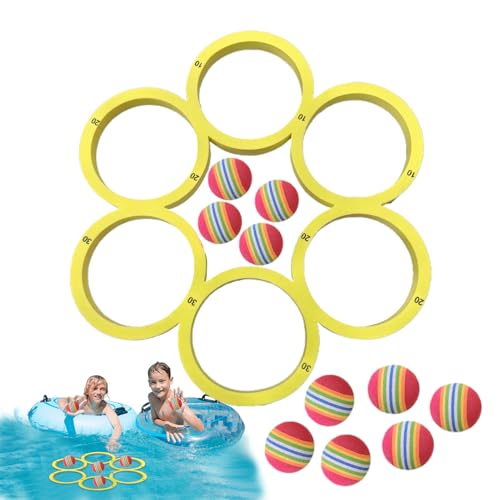 Shaersu Pool Ball Wurfspiel | Schwimmbad Spielzeug Für Erwachsene Und Kinder - Leichtes Buntes Wasserspielzeug Für Urlaub Geburtstag Kindertag von Shaersu