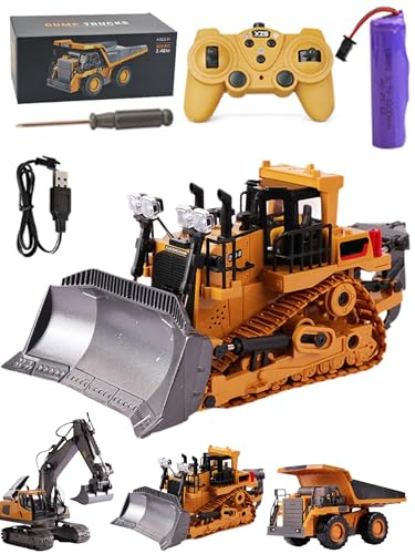 Mudsterz Command The Site. Conquer The Dirt, Mudsterz Trucks/Excavator/Loader/Bulldozer, 2.4Ghz Remote Control Construction Vehicle Set (Dozer) von Shafaja