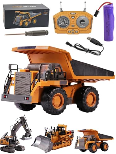 Mudsterz Command The Site. Conquer The Dirt, Mudsterz Trucks/Excavator/Loader/Bulldozer, 2.4Ghz Remote Control Construction Vehicle Set (Dump Truck) von Shafaja