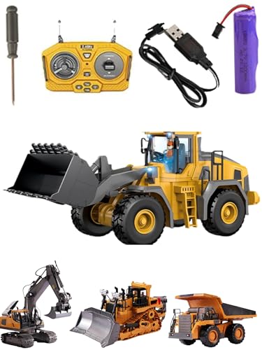 Mudsterz Command The Site. Conquer The Dirt, Mudsterz Trucks/Excavator/Loader/Bulldozer, 2.4Ghz Remote Control Construction Vehicle Set (Wheel Loader) von Shafaja
