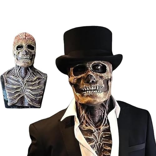 Shalwinn Halloween Totenkopf Maske Gruselig Vollkopf Skelett Maske mit Beweglichem Kiefer, Horror Halloween Kostüm Deko für Herren Damen Halloween Party Rollenspiele Shalwinn Halloween Totenkopf Maske Gruselig Vollkopf Skelett Maske mit Beweglichem Kiefer, Horror Halloween Kostüm Deko für Herren Damen Halloween Party Rollenspiele von Shalwinn