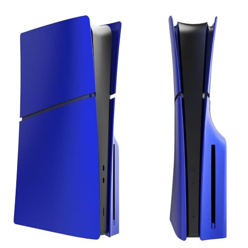 Abdeckplatten for PS5 Slim, Digital Edition Disc Edition, stoßfeste Ersatzplatten, hohe Temperaturbeständigkeit, Kratzfest ( Color : Blue , Size : CD-ROM Version ) von Shamdrea