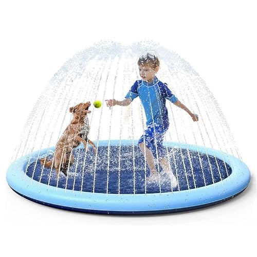 Shamdrea Kleinkind-Spritzschutz, Hundesprinkler-Pad, Sprinkler for Hunde und Kinder, Wassersprühmatte, aufblasbares Kindergarten-Spritzschutz-Sprinkler-Pad (Size : 170 cm) von Shamdrea