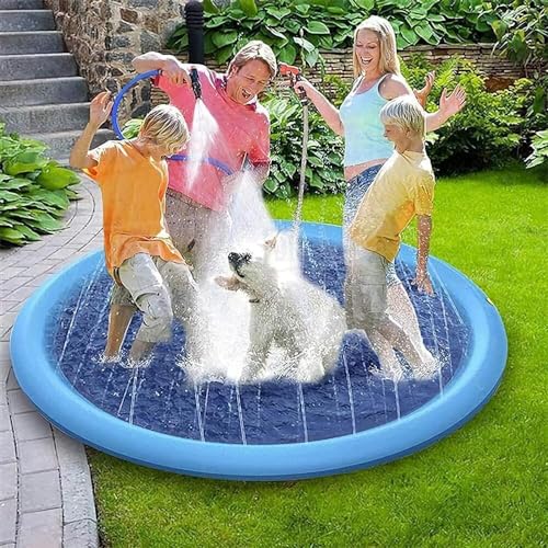 Shamdrea Sprinkler for Hunde und Kinder, Wassersprühmatte, Hunde-Sprinkler-Pad, Kleinkind-Spritzpad, Kinder-Garten-Spritzpad, bissfest, Kratzfest, Spritz-Sprinkler-Pad (Size : 200CM) von Shamdrea