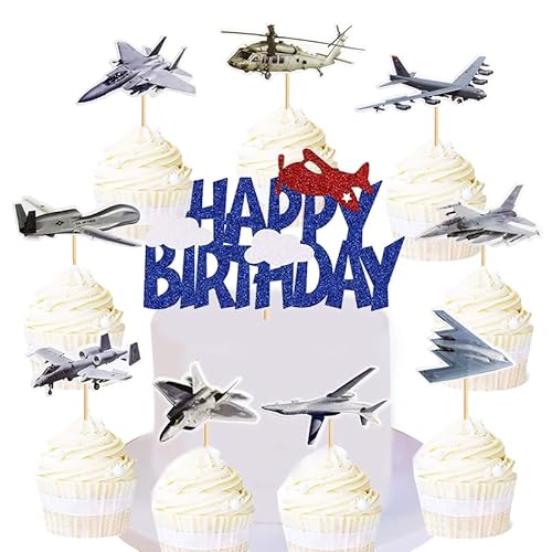 10 Stück Militärische Kuchen Toppers Militärische Cupcake Toppers Soldaten, Panzer, Flugzeuge Cupcake Toppers Picks Baby Shower Sportthema Feiern Party Kuchen Dekore 10 Stück Militärische Kuchen Toppers Militärische Cupcake Toppers Soldaten, Panzer, Flugzeuge Cupcake Toppers Picks Baby Shower Sportthema Feiern Party Kuchen Dekore von Shamoparty