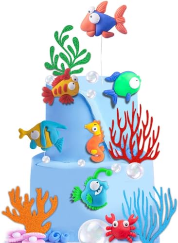 11 Stk Meerestier Tortendeko,Cake Topper Geburtstag,Sea Birthday Cake Cupcake Topper,Tortendeko Geburtstag,Meerestier Kuchen Topper,für Unter dem Meer Themen Babydusche Party Dekor 11 Stk Meerestier Tortendeko,Cake Topper Geburtstag,Sea Birthday Cake Cupcake Topper,Tortendeko Geburtstag,Meerestier Kuchen Topper,für Unter dem Meer Themen Babydusche Party Dekor von Shamoparty