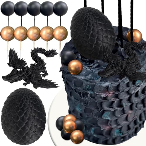 12 Stück schwarzer Drache Thema Kuchen Topper,schwarzer Drachen Ei Thema Kuchen Topper, Drachen Party Kuchen Einsätze für Baby Dusche Geburtstag Gefälligkeiten Party Zubehör Spielzeug Souvenirs 12 Stück schwarzer Drache Thema Kuchen Topper,schwarzer Drachen Ei Thema Kuchen Topper, Drachen Party Kuchen Einsätze für Baby Dusche Geburtstag Gefälligkeiten Party Zubehör Spielzeug Souvenirs von Shamoparty