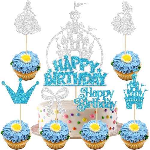 13Stk Blaues Schloss Geburtstagstorte Dekorationen, Prinzessin Kuchen Dekorationen, Prinzessin Party Dekoration Zubehör, Kinder Geburtstag Party Dekorationen 13Stk Blaues Schloss Geburtstagstorte Dekorationen, Prinzessin Kuchen Dekorationen, Prinzessin Party Dekoration Zubehör, Kinder Geburtstag Party Dekorationen von Shamoparty