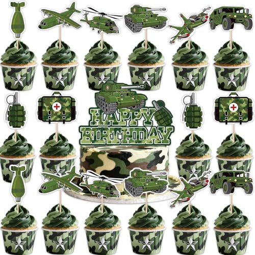 17Stk Camouflage Militärkuchen Dekoration, Grüne Camouflage Geburtstagskuchen, Militärparty, Kindergeburtstagsartikel, Camouflage Thema, Panzer, Flugzeuge, Granaten Dekoration 17Stk Camouflage Militärkuchen Dekoration, Grüne Camouflage Geburtstagskuchen, Militärparty, Kindergeburtstagsartikel, Camouflage Thema, Panzer, Flugzeuge, Granaten Dekoration von Shamoparty